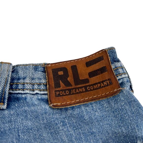 Vintage Polo Jeans Ralph Lauren Carpenter Shorts Men’s 38 Blue Denim Y2K Jorts - Picture 3 of 9